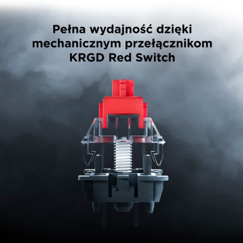 Klawiatura mechaniczna Rampage SNUG K14 TKL RGB Red biało-szara gamingowa