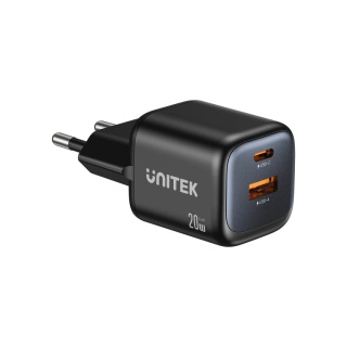Ładowarka Sieciowa Unitek GaN PD 3.0 20 W USB-C USB-A Nintendo Switch 2