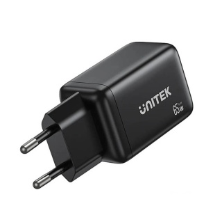 Ładowarka Unitek GaN 65 W PD 3.0 2x USB-C 1x USB-A Nintendo Switch 2 Czarna