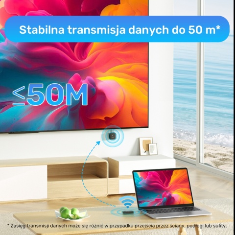 Nadajnik HDMI Unitek V1184A01 bezprzewodowy 50m USB C Full HD 60Hz czarny
