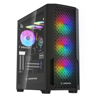 Obudowa PC Rampage Shelob E ATX 4x ARGB mesh szkło hartowane czarna gaming