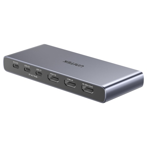 Przełącznik Switch KVM Unitek V1313AGY HDMI USB-C 4K 4 Wejścia 1 Wyjście