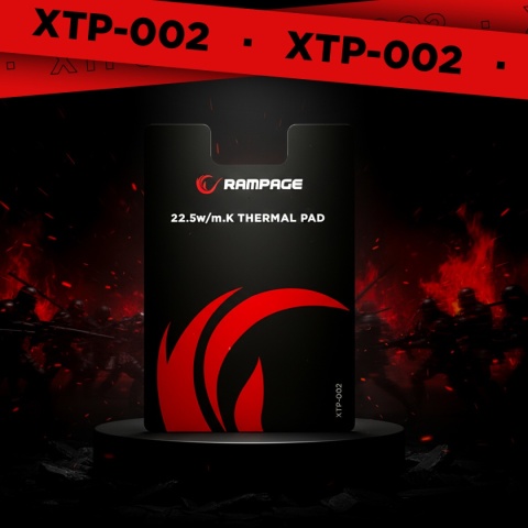 Termopad Rampage XTP-002 PTM 31 x 50 x 0,2 mm 22,5 W/mK 0,011 °C/W Szary