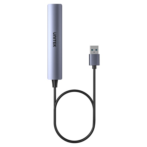 Unitek H1208C hub USB A 4 porty 5 Gbps 3x 480 Mbps aluminiowy kompaktowy