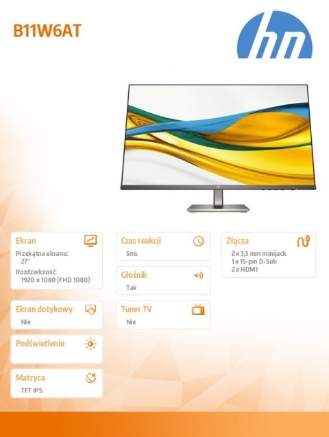 HP Inc. Monitor S5 527da 27 FHD MNTR B11W6AT#ABB