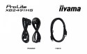 IIYAMA Monitor 23.8 cala XB2491HS-B1 IPS,HDMI,DP,1ms,350cd, 1500:1,120Hz,2x2W,HAS150 (PIVOT)