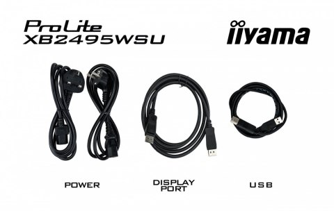 IIYAMA Monitor 24 cale XB2495WSU-B1 IPS,16:10,350cd,4ms,HDMI, 100Hz,1500:1, 4xUSB,2x2W,HAS150 (PIVOT)
