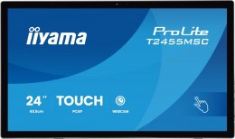 IIYAMA Monitor 24 cale T2455MSC-B2 POJ.10PKT.IPS,HDMI,DP,USB3.0,CAM,MIC, FHD 120Hz