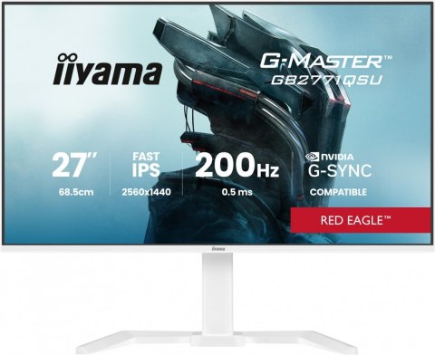 IIYAMA Monitor 27 cali GB2771QSU-W1 QHD,Fast IPS,200Hz,HAS (150) PIVOT, 2xUSB 3.2, 2xUSB C, 0,5ms, 2xHDMI, DP, 350cd,Adaptive G-SY