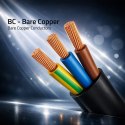 Qoltec Kabel zasilający | wtyczka kątowa SCHUKO CEE 7/7 (E/F) | IEC C13 | 3x0.5mm2 | czysta miedź | 1.5m