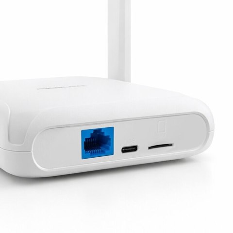 Qoltec Router Home&Travel 4G LTE WiFi 6 | AX300 | 2.4GHz | Dual Antena |USB-C | Micro SIM