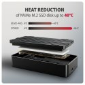 AXAGON EEM2-40G Obudowa zewnętrzna aluminiowa USB4 Gen 3x2 M.2 SSD NVMe 40Gbps passive, USB-C cable, silicon sleeve