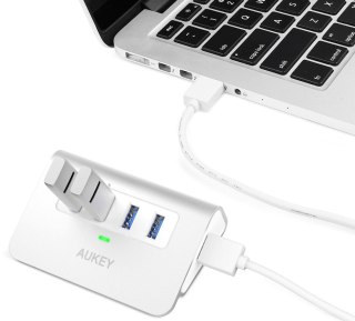 AUKEY CB-H5 HUB USB aluminiowy HUB USB-A | 4xUSB 3.0 | 5Gbps