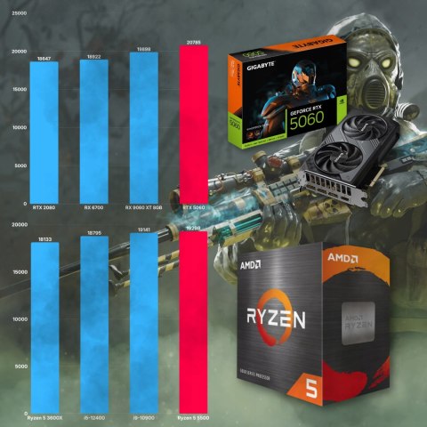 BSG Raptor V50 AMD Ryzen 5 NVIDIA GeForce RTX 5060 16GB DDR4 512GB SSD Windows 11 Pro