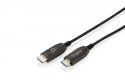 Digitus Kabel połączeniowy hybrydowy HDMI AOC | HDMI-A męski-męski | HDMI 2.1 | UHD-2 8K@60Hz | 48Gbps |HDR, eARC, HDCP 2.2, CEC | 20m