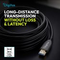 Digitus Kabel połączeniowy hybrydowy HDMI AOC | HDMI-A męski-męski | HDMI 2.1 | UHD-2 8K@60Hz | 48Gbps |HDR, eARC, HDCP 2.2, CEC | 20m