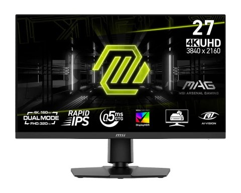 MSI Monitor 27 cali MAG 272URDF E16 UHD/FLAT/160Hz/czarny
