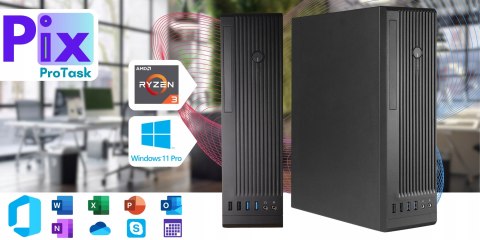 PIX Protask V7 AMD Ryzen 3 16GB DDR4 512GB SSD DVD Windows 11 Pro