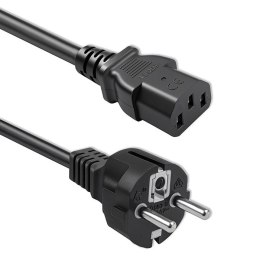 Qoltec Kabel zasilający SCHUKO CEE 7/7 (E/F) | IEC C13 | 3x1.0mm2 | Czysta miedź Cu | 1.5m