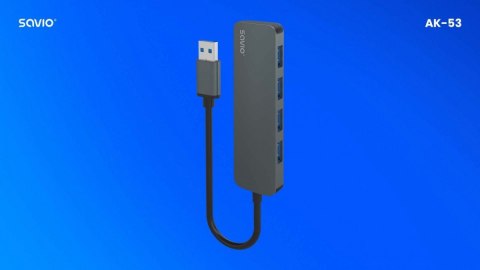 Savio HUB 4-portowy USB 3.1 Gen 1, AK-53