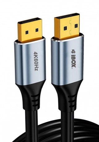 IBOX Kabel DisplayPort 4k60Hz złota wtyczka 2m