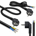 Qoltec Kabel zasilający | wtyczka kątowa SCHUKO CEE 7/7 (E/F) | miedź Cu| odizolowany lutowany | 3x1.0mm2 | 1.8m