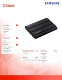 Samsung Dysk SSD T7 Shield 2TB USB 3.2, czarny