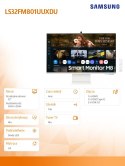 Samsung Monitor 32 cale Smart M8 M80F VA 3840x2160 UHD 16:9 1xHDMI 1xUSB-C 1xUSB-A 4ms 60Hz Smart TV płaski 3Y2d2 (LS32FM801UUXDU)