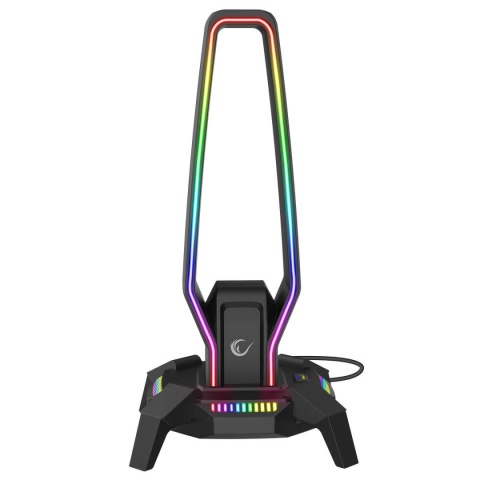 Stojak Uchwyt Gamingowy Rampage IGRIS RGB USB-A USB-C Na Słuchawki Czarny