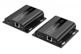 Digitus Przedłużacz (extender) po skrętce kat.6 HDMI 4K/60Hz przez IP 1G lub do 120m/200m, max. 253 odbiorniki, sterowanie IR - zestaw (