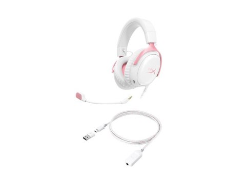 HyperX Zestaw słuchawkowy Cloud III Gaming Headset biały/różowy - 9W1Q4AA
