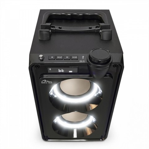 Media-Tech Głośnik przenośny OVERBOX MT3186 Bluetooth 5.3+ EDR/A2DP, AVRCP/FM/MP3/microSD/USB/USB-C/MIC-in/AUX-in/RMS 30W/PMPO 900W