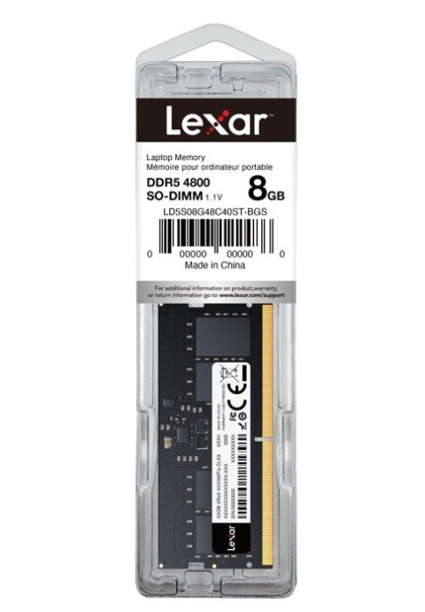 Lexar Pamięć do laptopa DDR5 SODIMM 8GB(1* 8GB)/4800 CL40