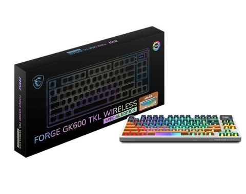 MSI Klawiatura bezprzewodowa Forge GK600 TKL Mars US