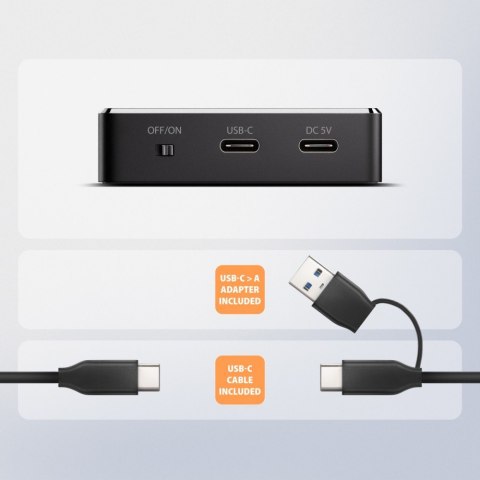 AXAGON ADSA-M2C11 Stacja dokująca USB-C 3.2 Gen 2 ALU - 1 x NVMe /SATA M.2 10Gbps