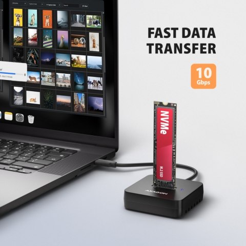 AXAGON ADSA-M2C11L Stacja dokująca USB-C 3.2 Gen 2 - 1 x NVMe M.2 10Gbps