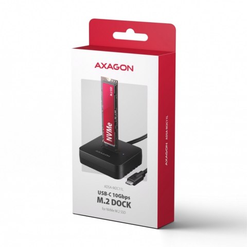 AXAGON ADSA-M2C11L Stacja dokująca USB-C 3.2 Gen 2 - 1 x NVMe M.2 10Gbps
