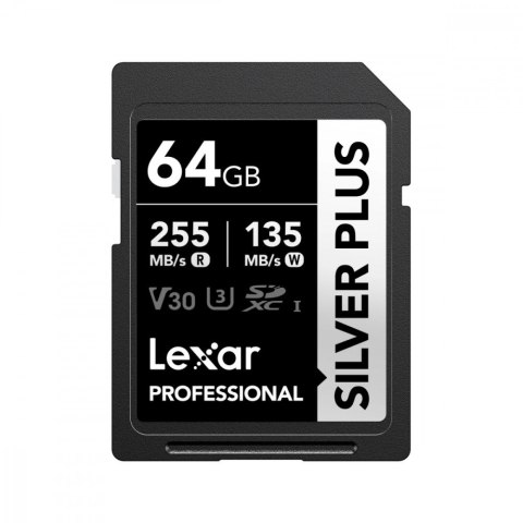 Lexar Karta pamięci PROFESSIONAL SILVER PLUS 64GB SDXC UHS-I 205MB/s