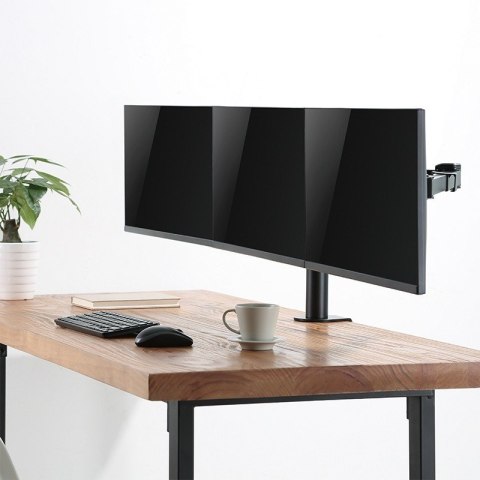 LogiLink Uchwyt na 3 monitory,17 -27 cali, ramie 380mm,3x7kg